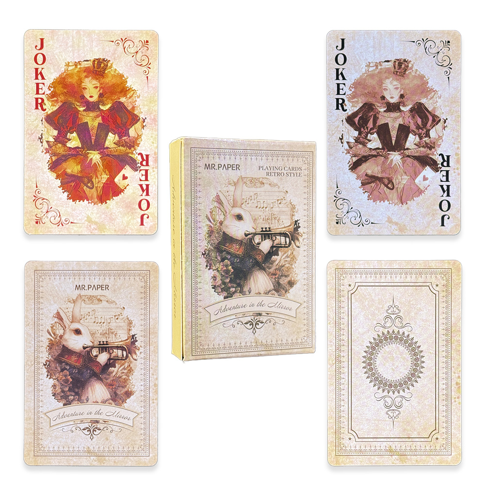 Vintage Collectible Playing Cards - 55 Cartas de Póker de Alice