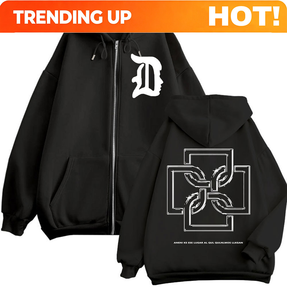 Vintage Zip Hoodie - Sudadera con capucha y cremallera con