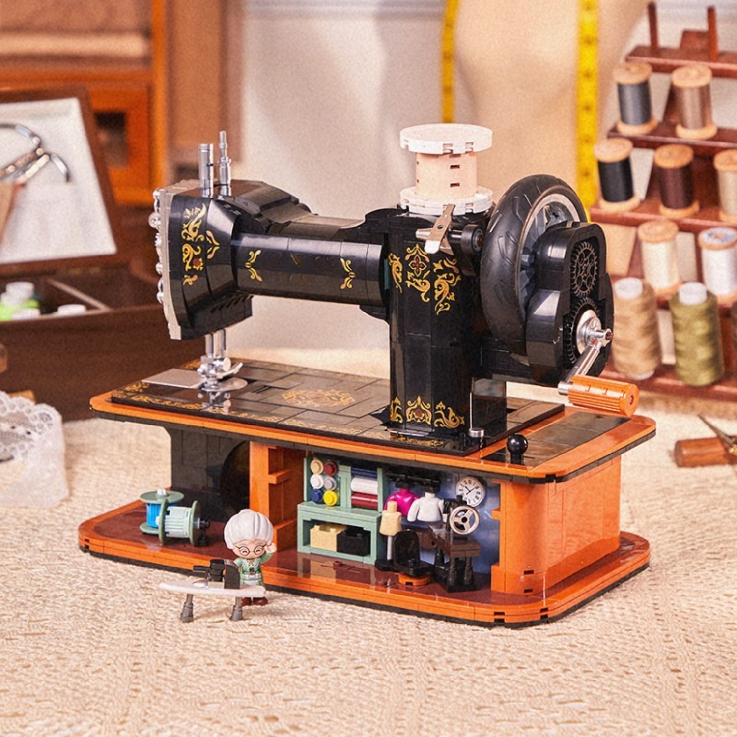 Vintage Collectible Shop - Máquina de Coser Vintage de Manivela,