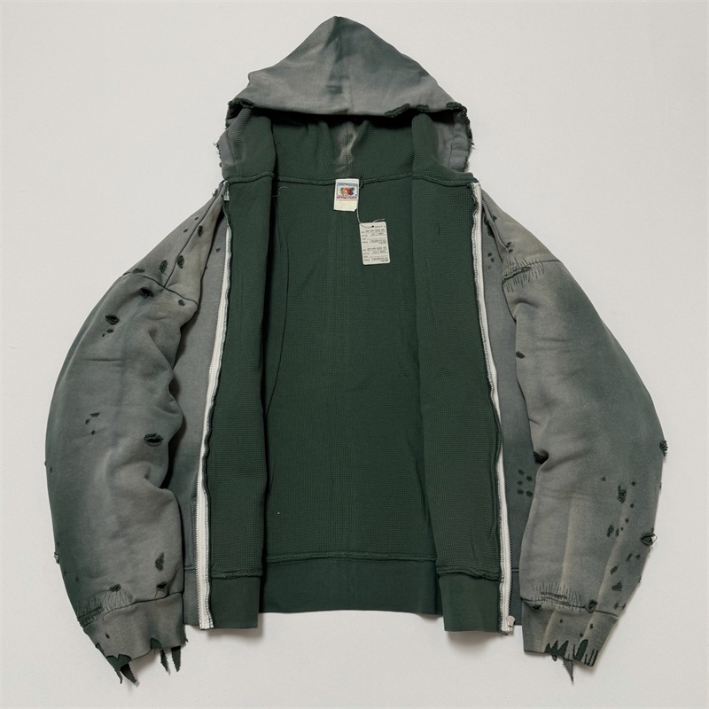 Vintage Zip Hoodie - Hole Vintage SAINT Mxxxxxx Chaquetas con
