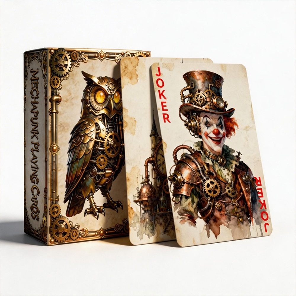 Vintage Collectible Playing Cards - Juego de cartas de póker Steampunk
