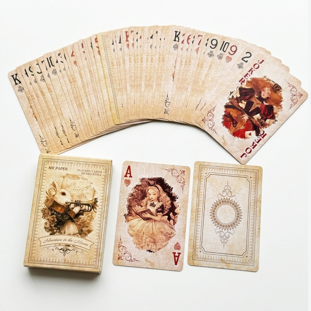 55 Cartas de Póker de Alice en - Vintage Collectible Playing Cards reseña y precio