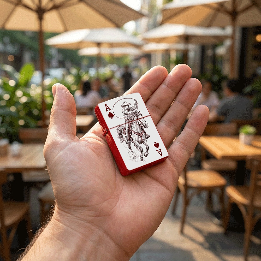 Encendedor con tapa abatible,  - Vintage Collectible Playing Cards reseña y precio