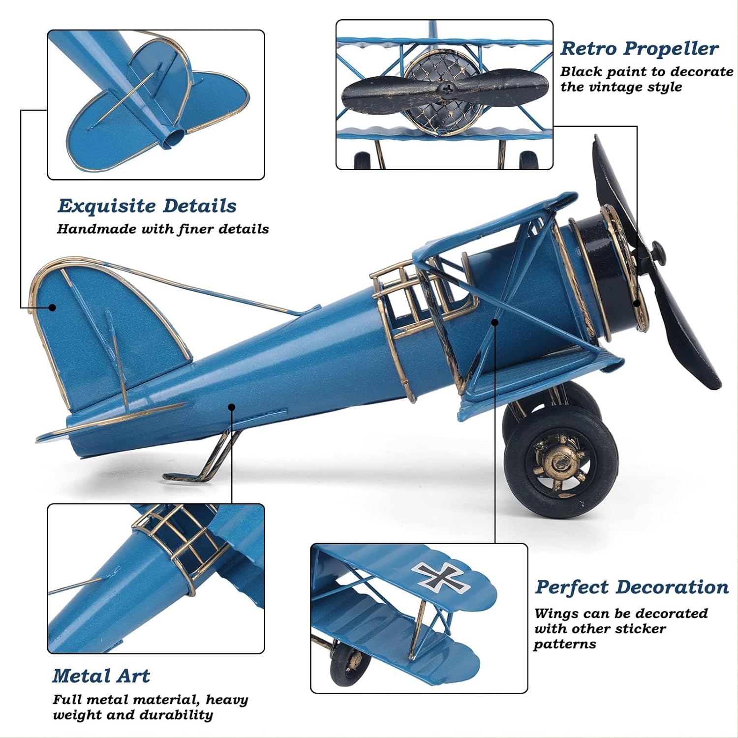 Modelo de Avión Metálico Vinta - Vintage Collectible Furniture reseña y precio