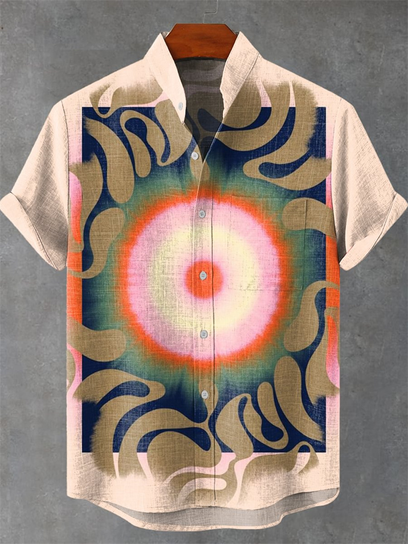 Camisa de lino de manga corta  - Vintage Collectible Shop reseña y precio