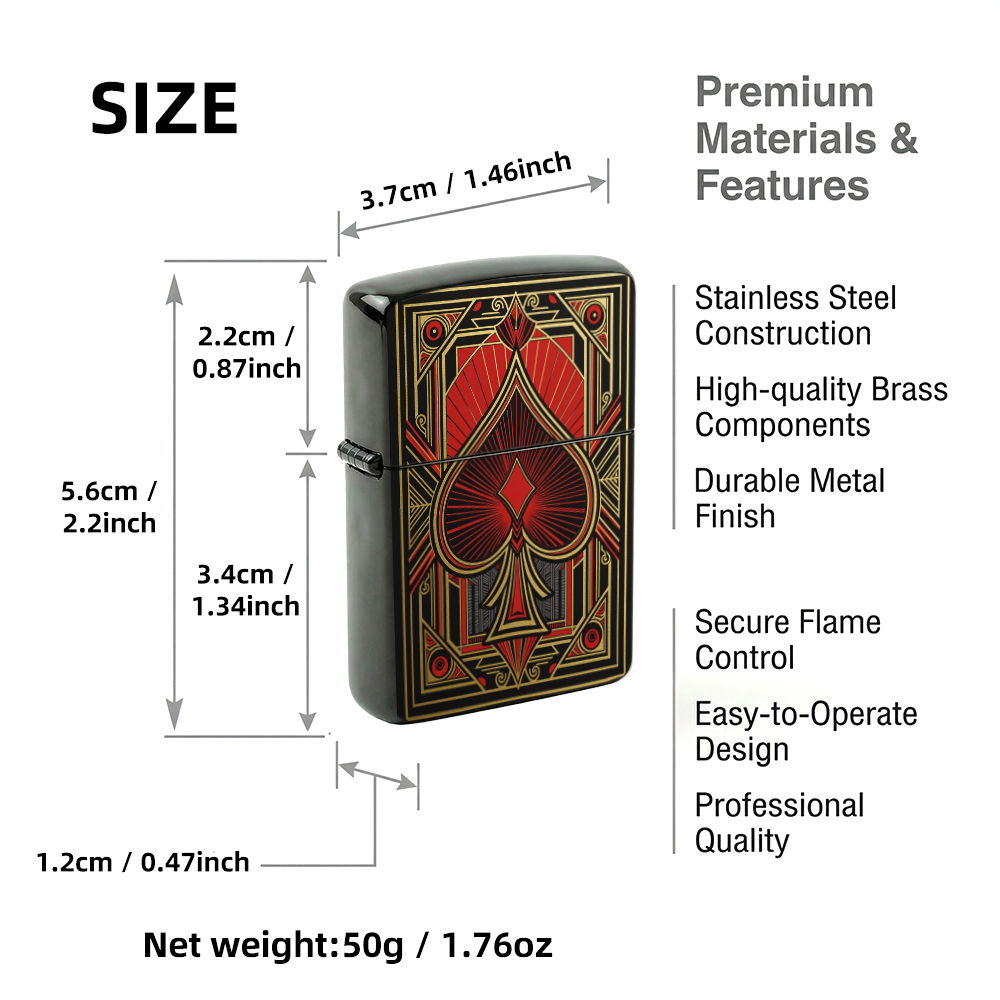 Encendedor Flip Top Art Deco c - Vintage Collectible Playing Cards reseña y precio