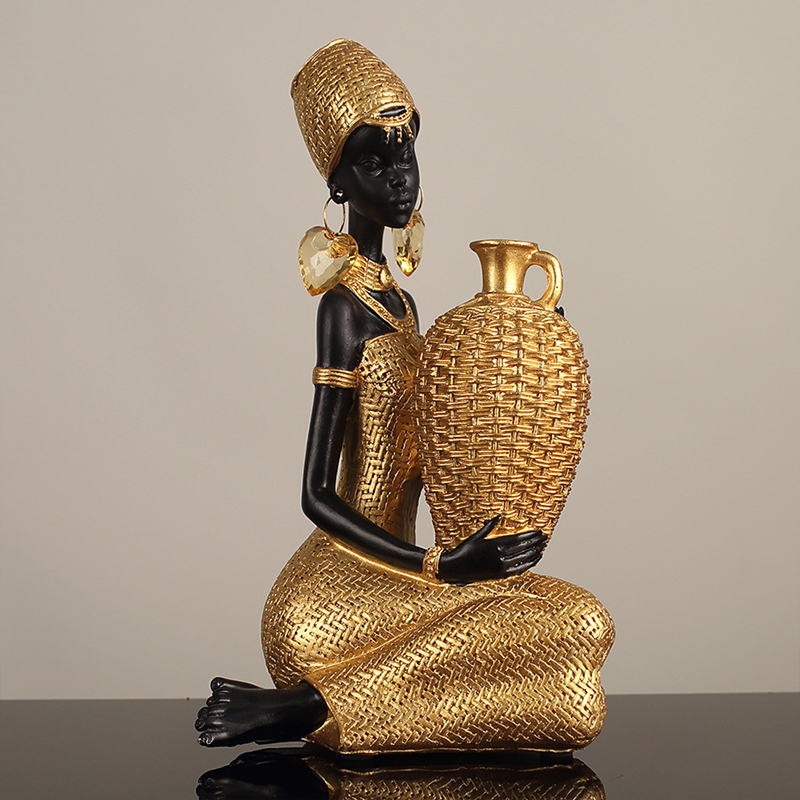Escultura de Chica Africana So - Vintage Collectible Furniture reseña y precio