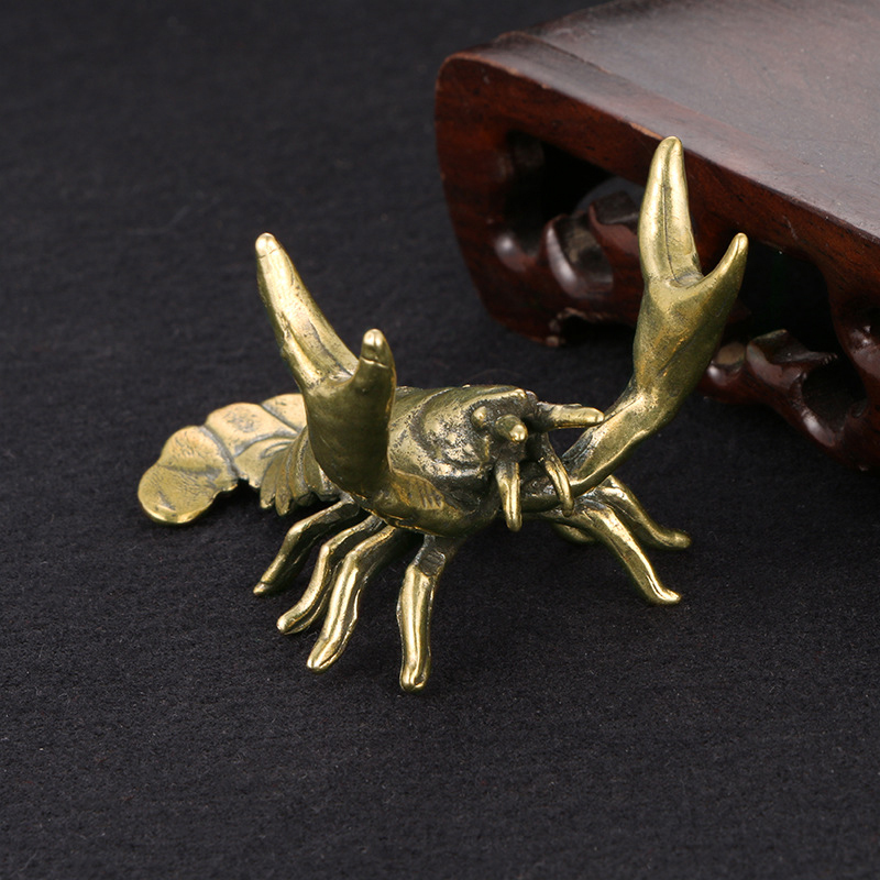 【F】Adorno de cangrejo de latón - Vintage Collectible Furniture reseña y precio